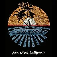 Women's Plus Word Art V-Neck - Cities San Diego