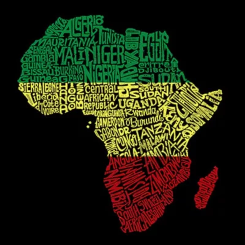 Women's Plus Word Art V-Neck - Countries Africa