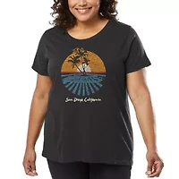 Women's Plus Word Art T-shirt - Cities San Diego