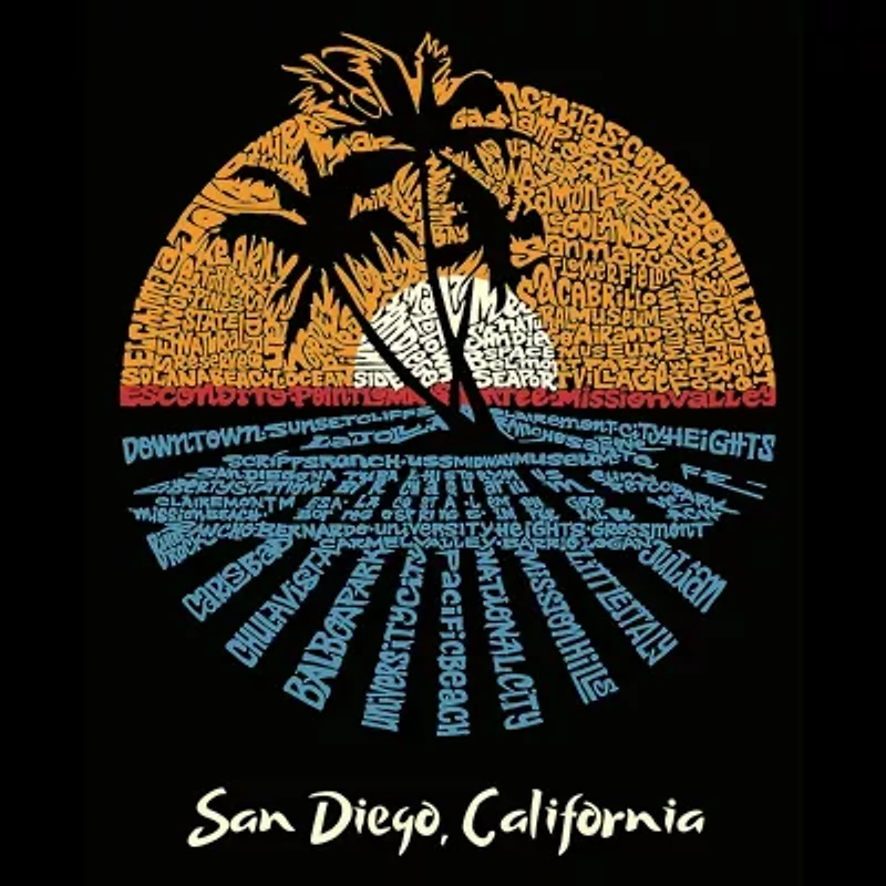 Women's Plus Word Art T-shirt - Cities San Diego