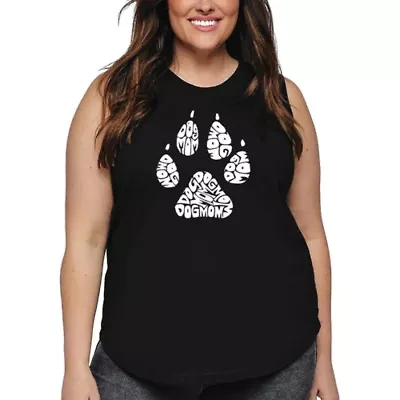 Women's Plus Word Art Tank Top - Dog Mom