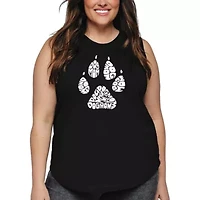 Women's Plus Word Art Tank Top - Dog Mom