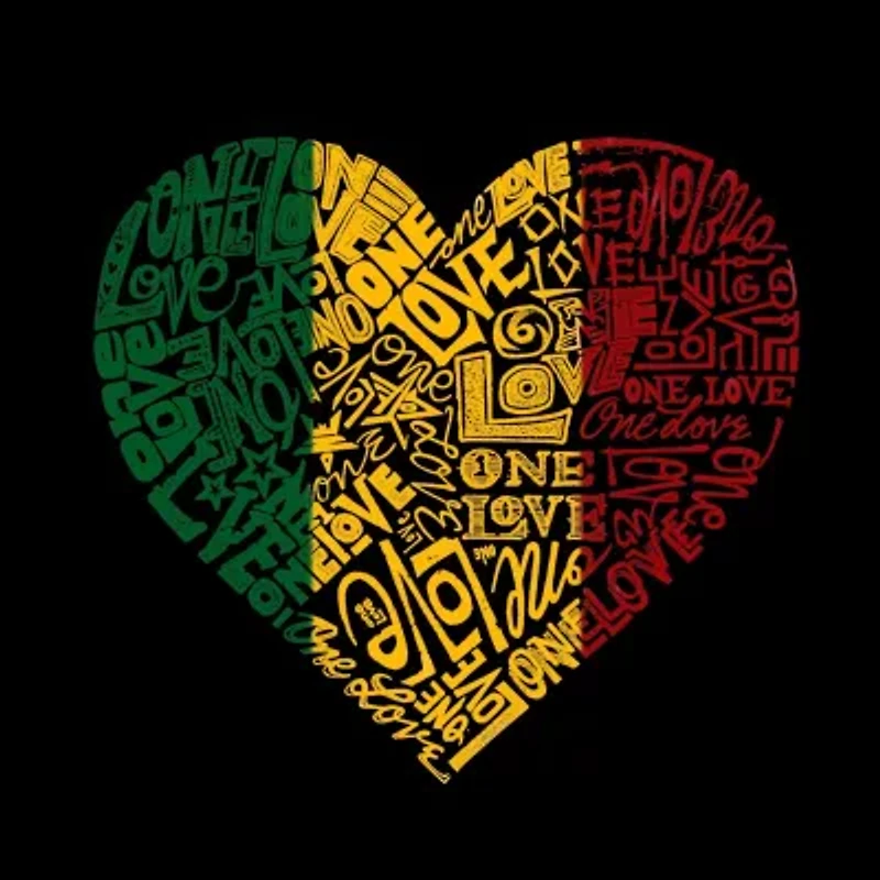 Women's Plus Word Art T-shirt - One Love Heart