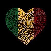 Women's Plus Word Art T-shirt - One Love Heart