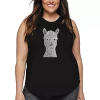Women's Plus Word Art Tank Top - Alpaca