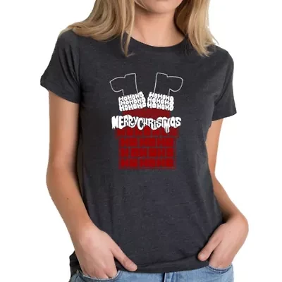 Chimney Santa - Women's Premium Blend Word Art T-Shirt