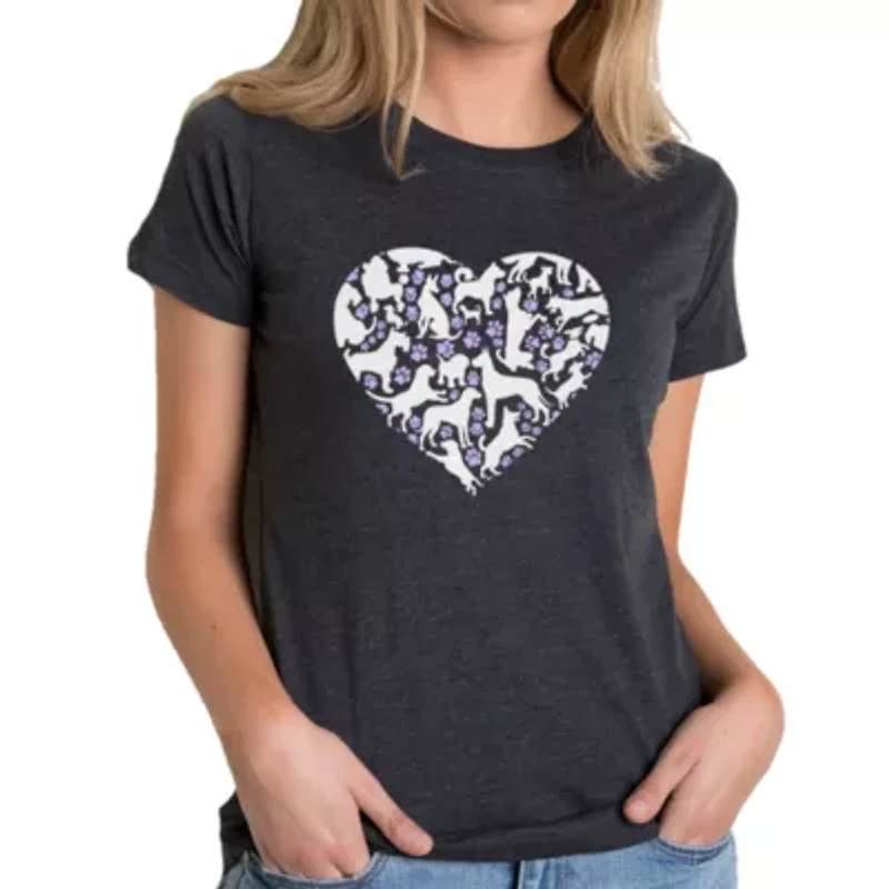 Dog Heart - Women's Premium Blend Word Art T-Shirt