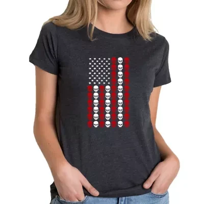 Skull Flag - Women's Premium Blend Word Art T-Shirt