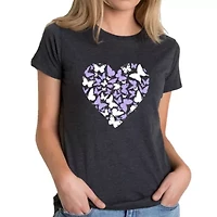Butterfly Heart - Women's Premium Blend Word Art T-Shirt