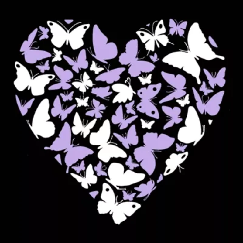 Butterfly Heart - Women's Premium Blend Word Art T-Shirt
