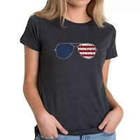 Americana Sunglasses - Women's Premium Blend Word Art T-Shirt