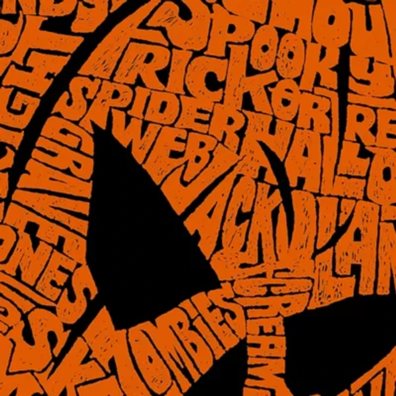 Evil Pumpkin - Women's Word Art Long Sleeve T-Shirt