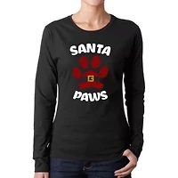 Santa Paws - Women's Word Art Long Sleeve T-Shirt