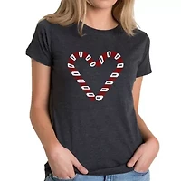 Candy Canes - Women's Premium Blend Word Art T-Shirt