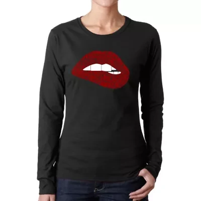 Brooklyn Lips - Women's Word Art Long Sleeve T-Shirt