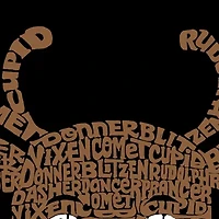 Peeking Reindeer - Women's Word Art T-Shirt