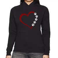 Meow Heart - Women's Word Art Hooded Sweatshirt