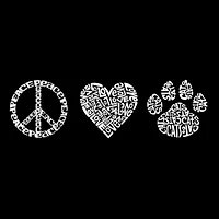 Women's Plus Word Art V-Neck - Peace Love Cats