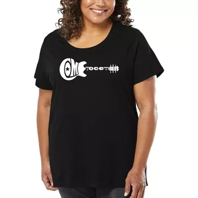Women's Plus Word Art T-shirt - COME TOGETHER