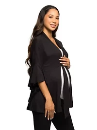 Maternity Tie Front Bell Sleeve Cardigan