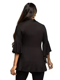 Maternity Tie Front Bell Sleeve Cardigan