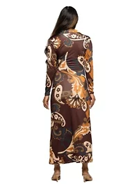 Maternity Brown paisley Empire Waist Maxi Dress