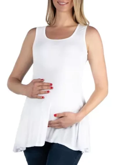Scoop Neck Sleeveless Maternity Tank Top