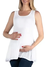 Scoop Neck Sleeveless Maternity Tank Top