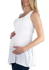 Scoop Neck Sleeveless Maternity Tank Top