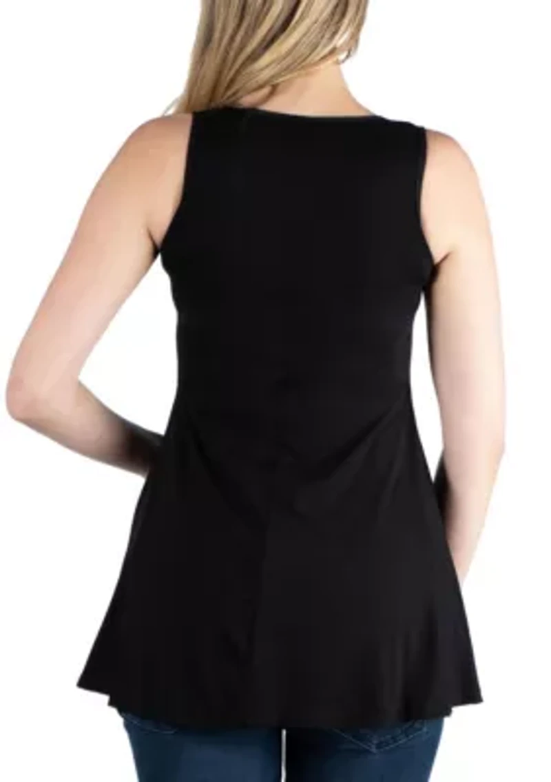 Scoop Neck Sleeveless Maternity Tank Top