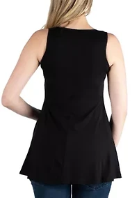 Scoop Neck Sleeveless Maternity Tank Top