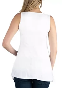 Scoop Neck Sleeveless Maternity Tank Top