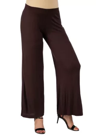 Womens Comfortable Solid Color Maternity Palazzo Pants