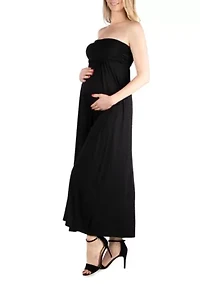 Sleeveless Empire Waist Maternity Maxi Dress