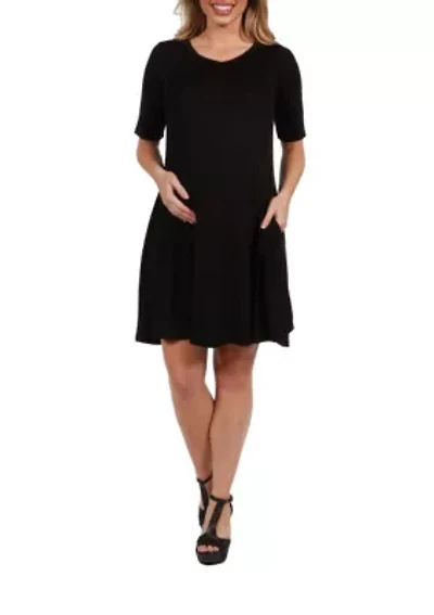 Soft Flare T Shirt Maternity Dress with Pocket Detail