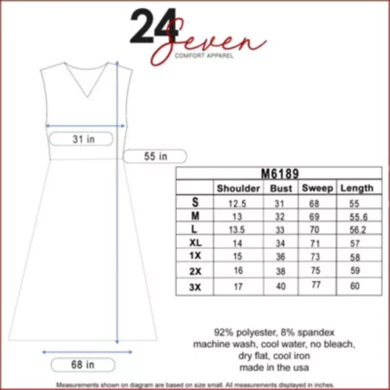 Maxi Maternity Sleeveless Dress with Pockets