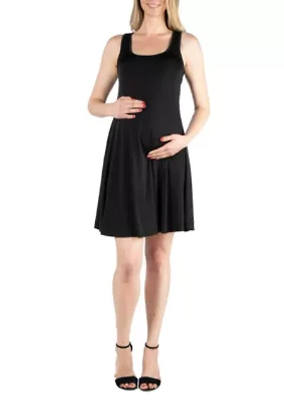 A Line Slim Fit and Flare Maternity Dress