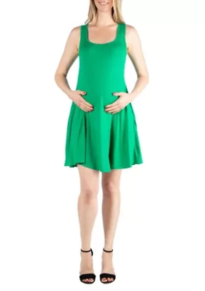 A Line Slim Fit and Flare Maternity Dress