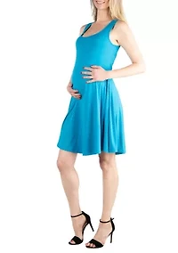 A Line Slim Fit and Flare Maternity Dress