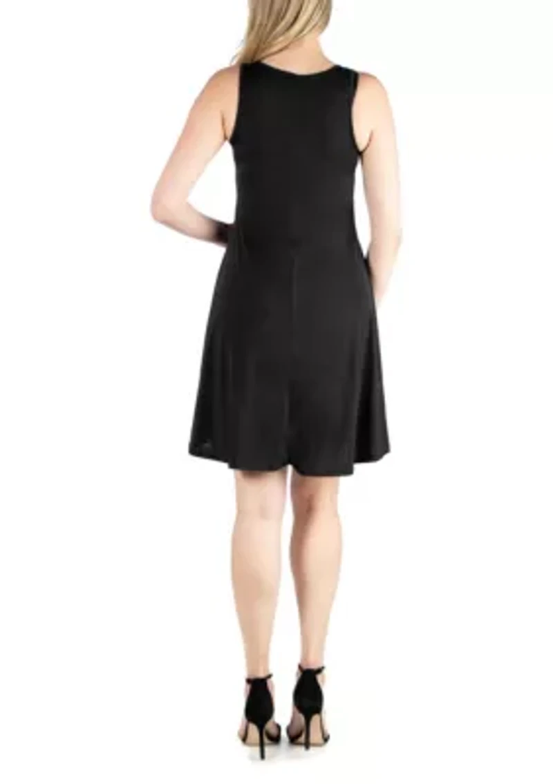 A Line Slim Fit and Flare Maternity Dress