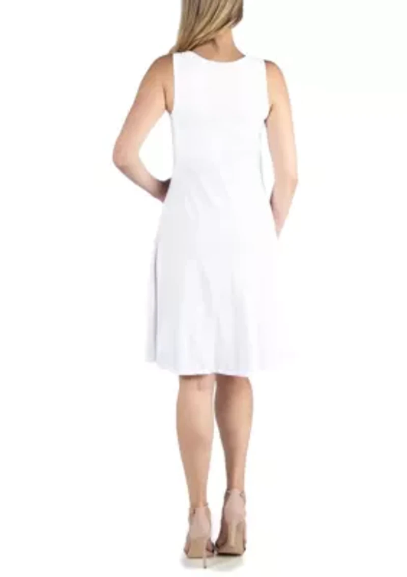 A Line Slim Fit and Flare Maternity Dress