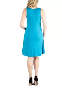 A Line Slim Fit and Flare Maternity Dress