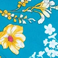 Floral Maternity Elbow Sleeve Ruched Knee Length Dress