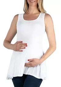 Women's Maternity Sleeveless Tunic Tank Top