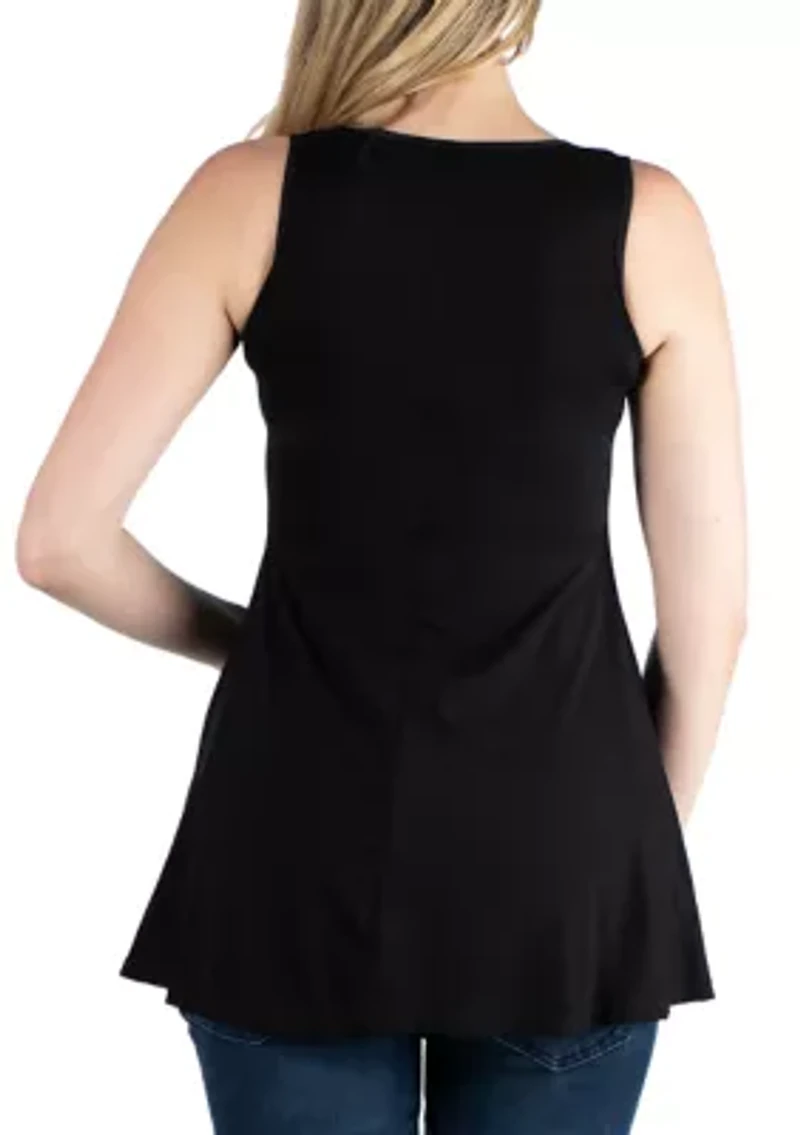 Women's Maternity Sleeveless Tunic Tank Top
