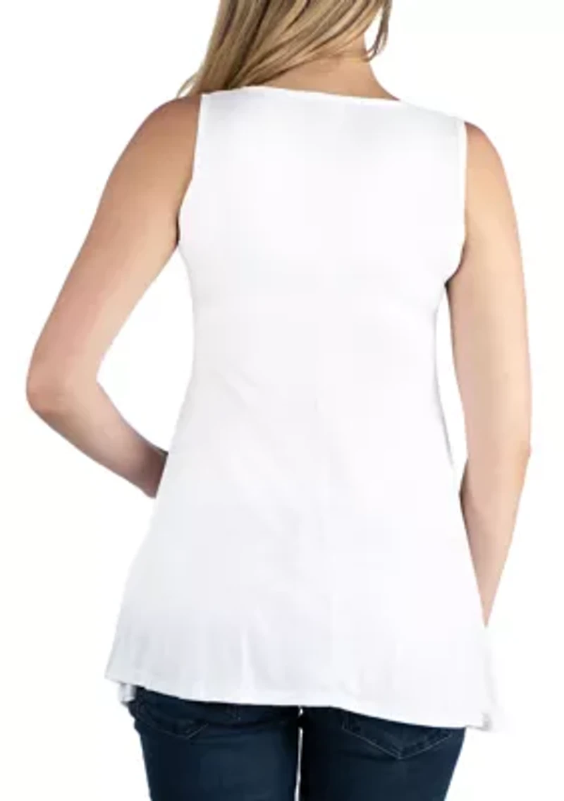 Women's Maternity Sleeveless Tunic Tank Top