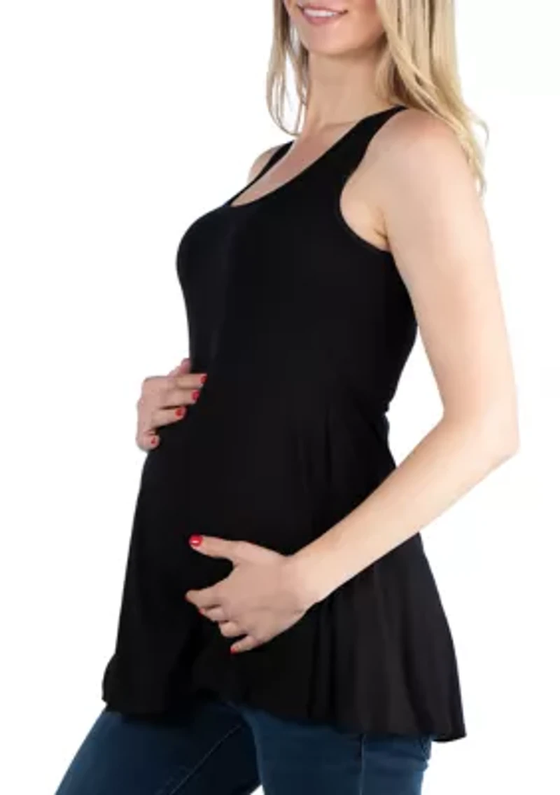 Women's Maternity Sleeveless Tunic Tank Top