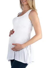 Women's Maternity Sleeveless Tunic Tank Top
