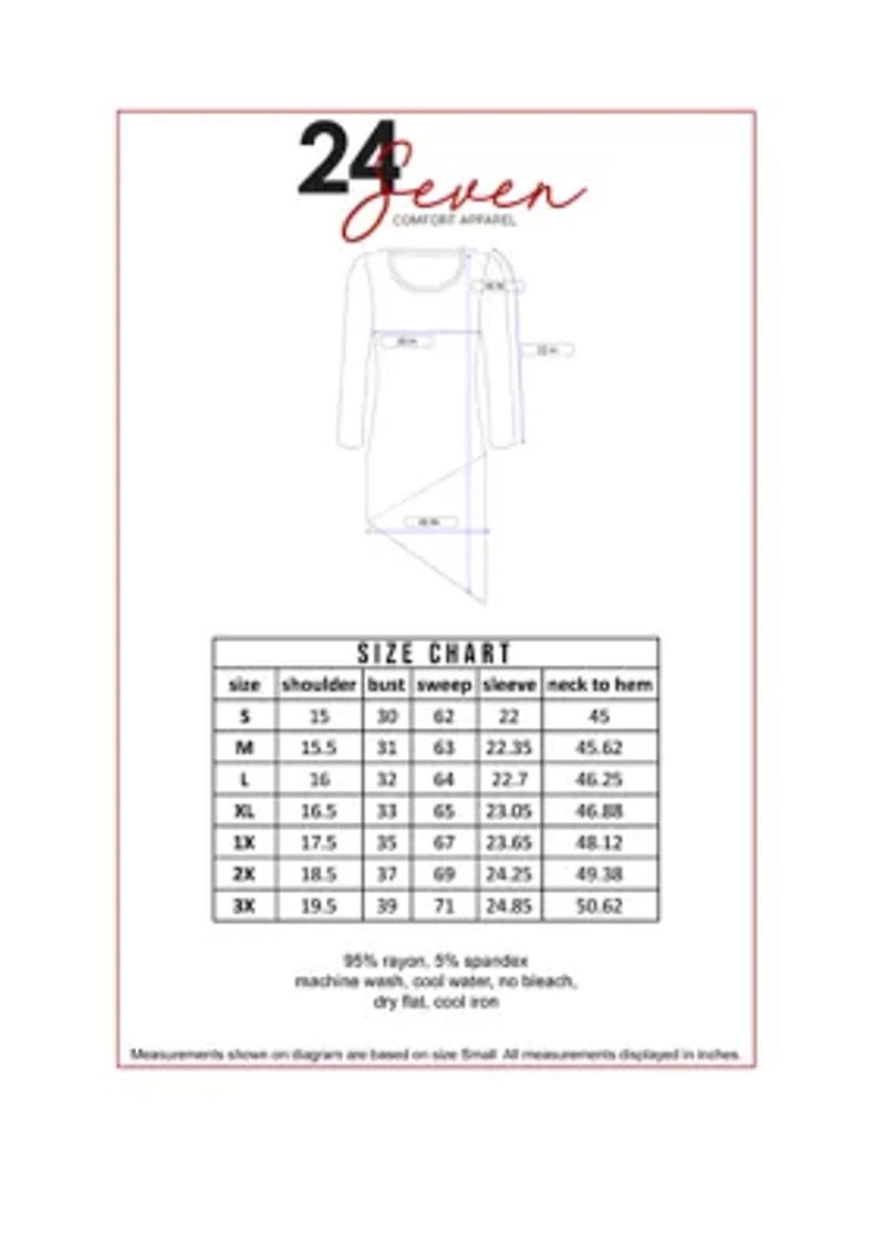 Maternity Full Length Long Sleeve Asymmetric Hem Top