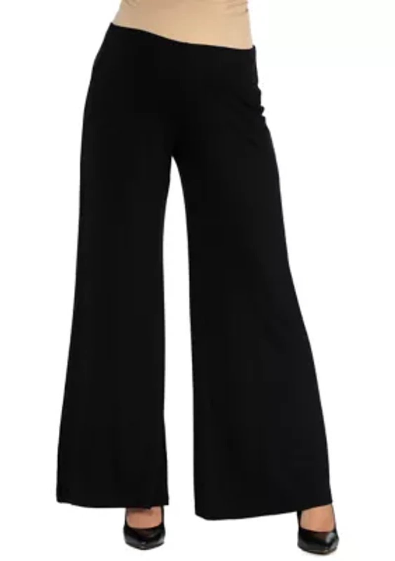 Maternity Solid Color Palazzo Pants